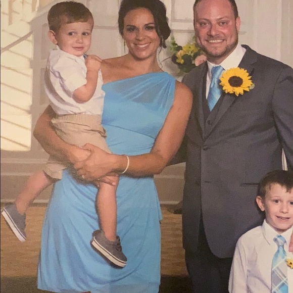 One shoulder Malibu blue dress - Picture 10 of 10